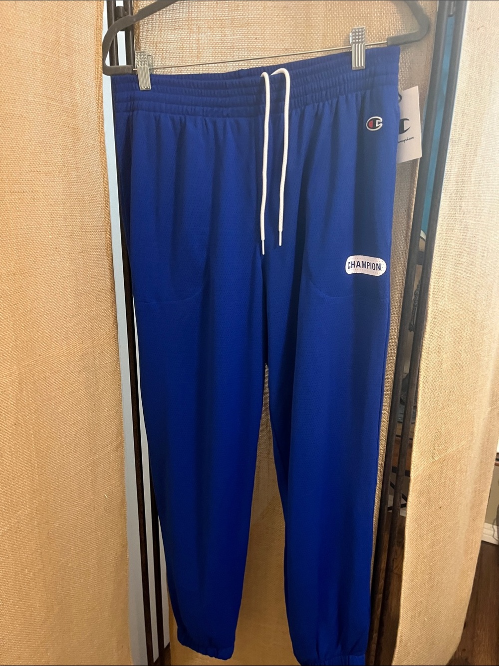 Champion Royal Blue Athletic Joggers with White Drawcord